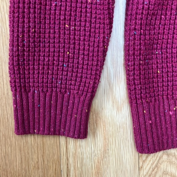 Lands End pullover size sweater magenta with colored flecks size Large - Picture 4 of 4